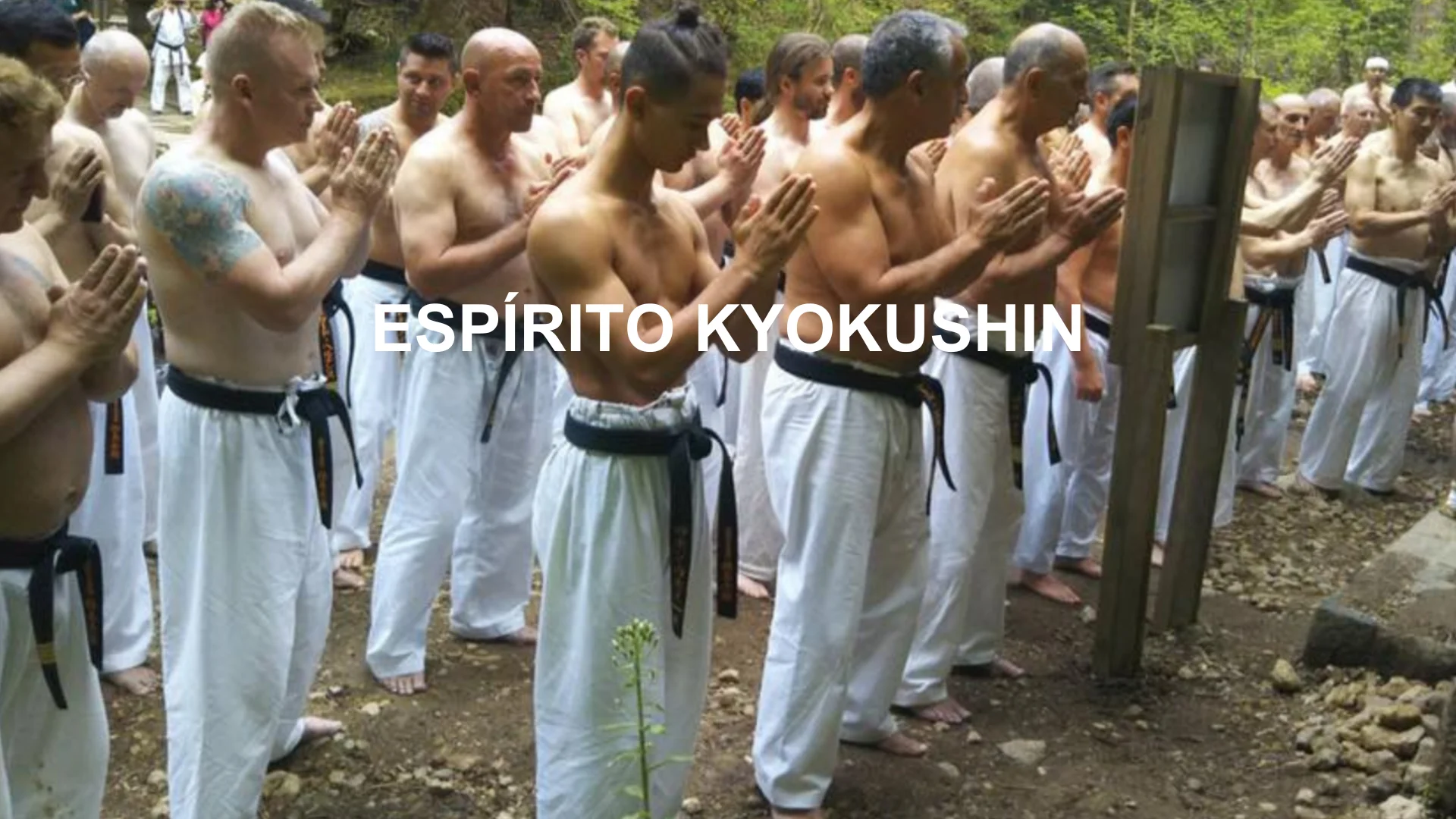 Praticantes de Kyokushin em cerimônia — Espírito Kyokushin